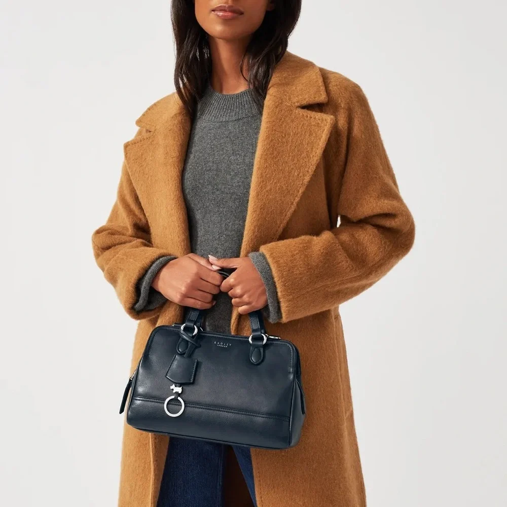 Radley London Upper Grove Satchel Zip Top Crossbody Strap 2 Handles Zipper